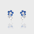 Enamel Pearl Flower Earrings